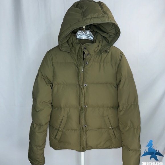 J. Crew Jackets & Blazers - 1050 J.Crew Down Puffer Jacket w/detachable hood - Green - Size S